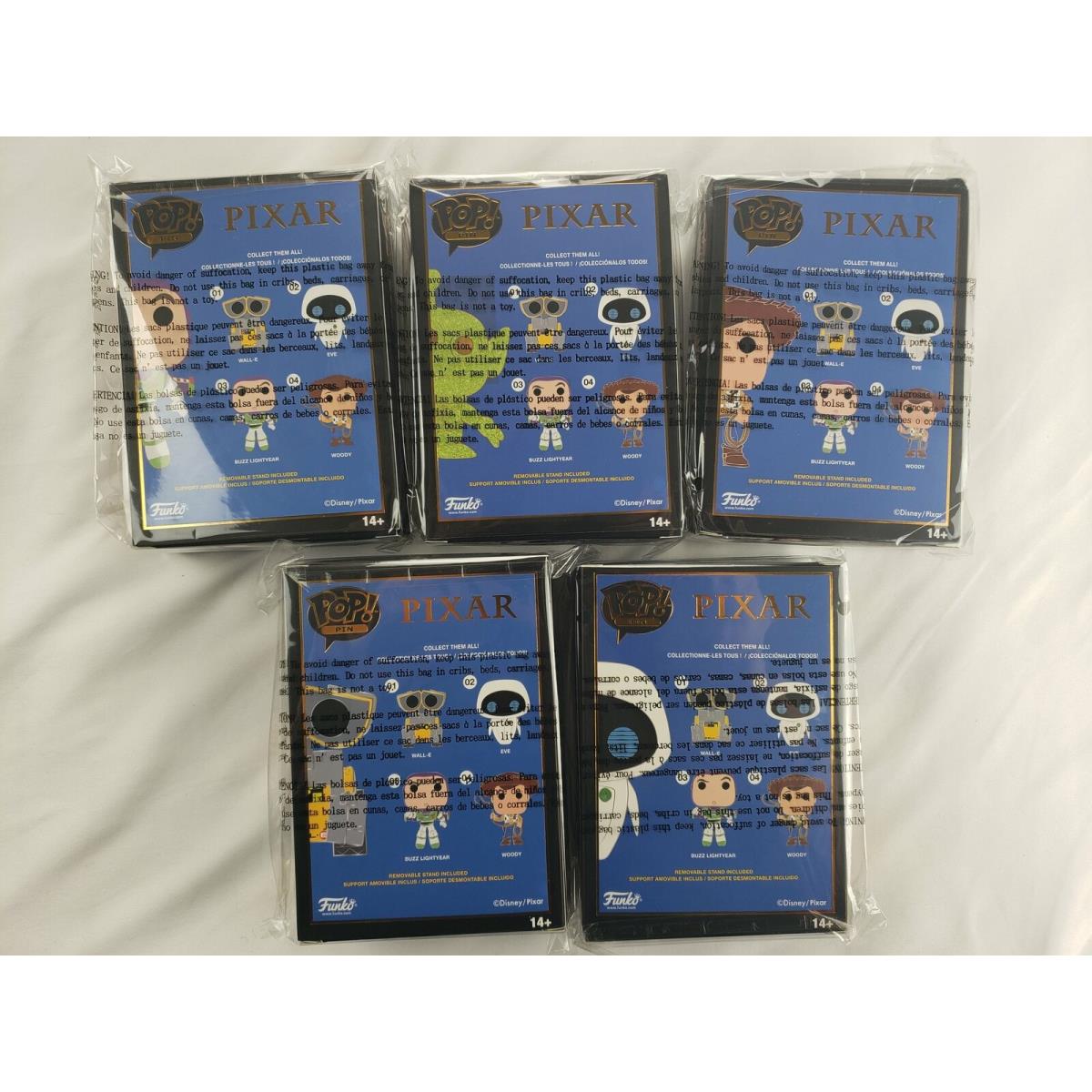 Funko Pop Pin Pixar Full Set Including Chase