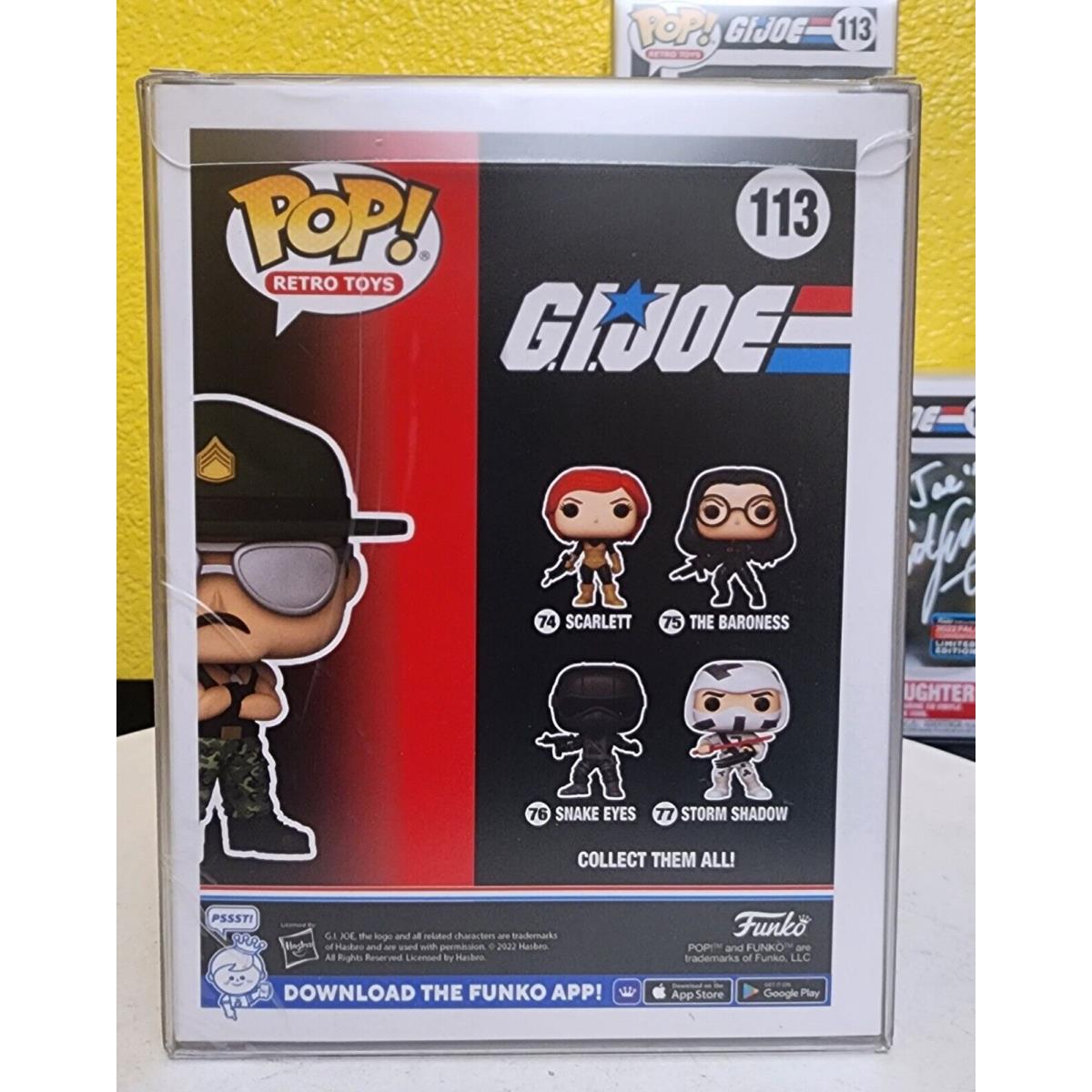 Funko Pop G.i. Joe Sgt. Slaughter 113 Nyc Convention Exclusive Autographed