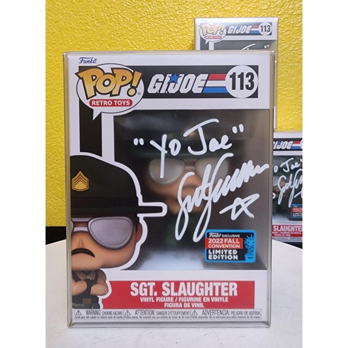 Funko Pop G.i. Joe Sgt. Slaughter 113 Nyc Convention Exclusive Autographed