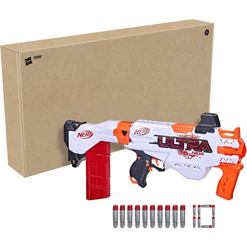 Hasbro Nerf Ultra Focus Motorized Blaster 10-Dart Clip 10 Accustrike Ultra Darts Toy