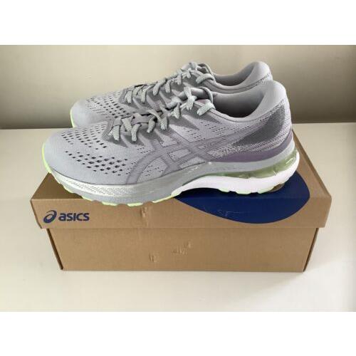 Asics Gel-kayano 28 Women`s Running Shoes - Gray/purple/green - Sz 7.5