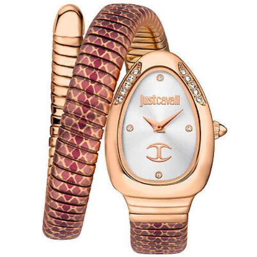 Just Cavalli Women`s Snake Silver Dial Watch - JC1L251M0065