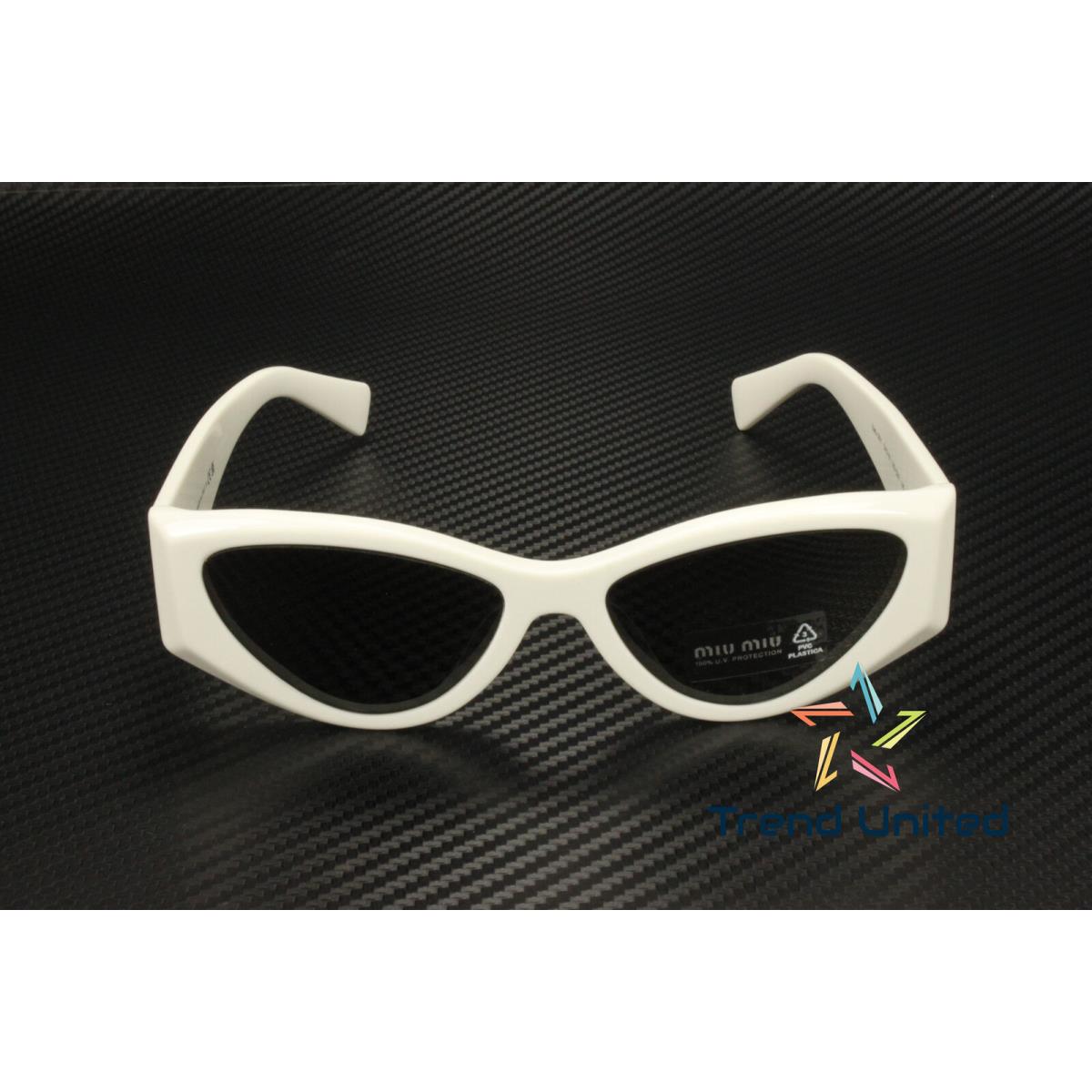 Miu Miu MU 06YS 1425S0 White Dark Grey 54 mm Women`s Sunglasses