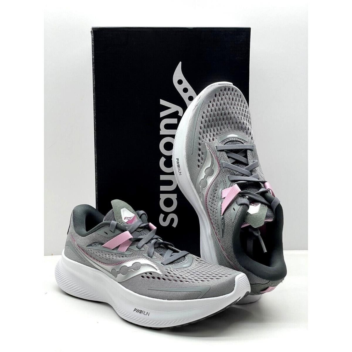 Saucony Ride 15 S10729-15 Grey/light Pink Women`s Running Shoes Medium