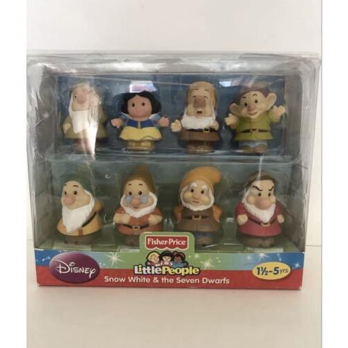 Fisher Price Little People Disney Princess Snow White 7 Seven Dwarfs Set 2012 Mattel