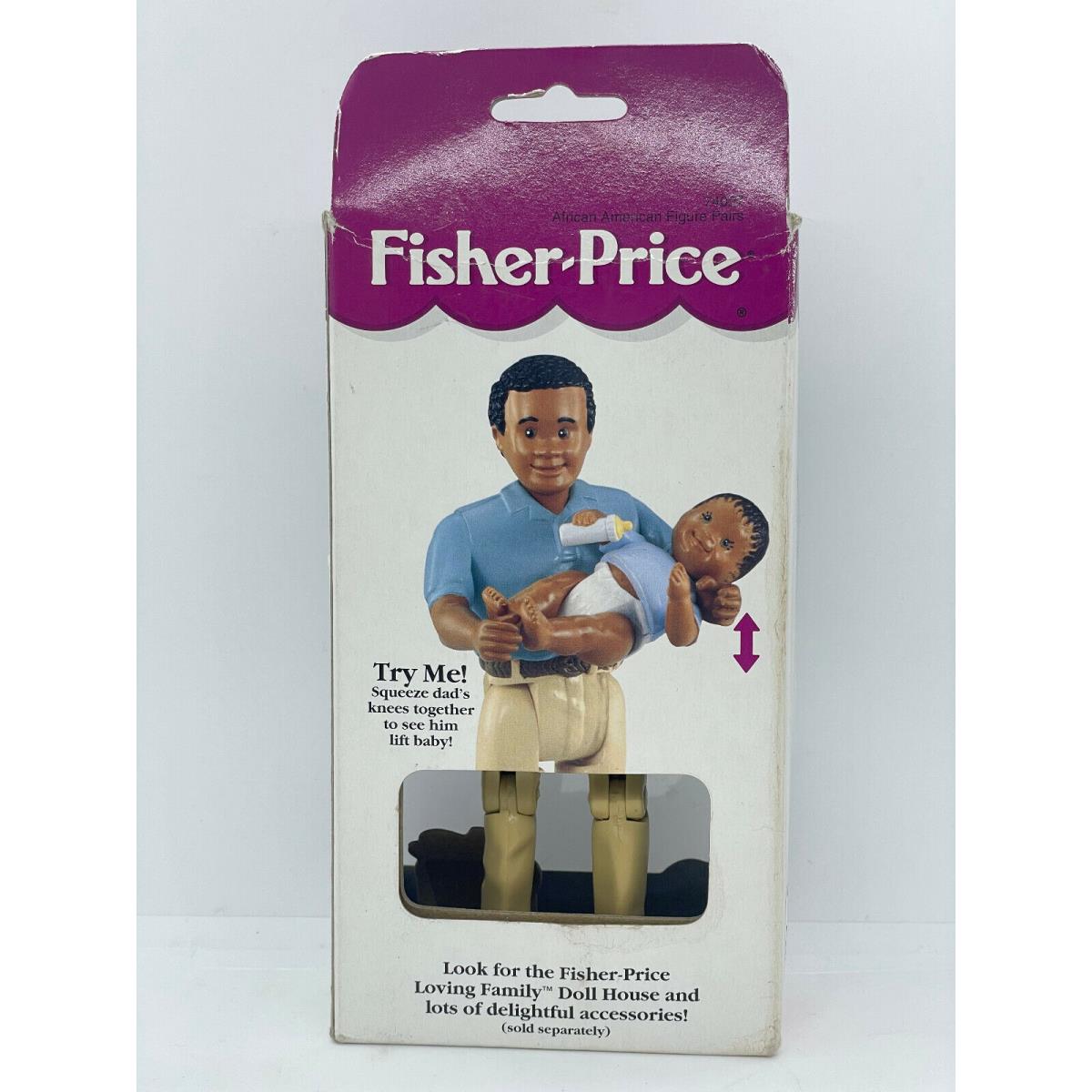 NEW2002 Fisher Price Loving Family Dollhouse 6 Dad and 2 Baby African American