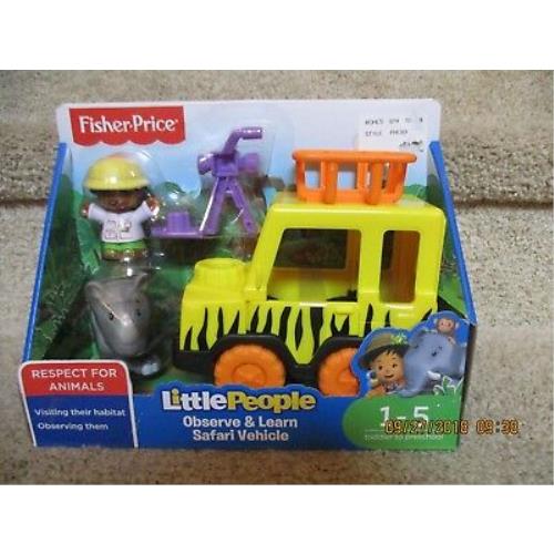 Fisher Price Little People Zoo Safari Vehicle Share Care Observe Learn Rhino