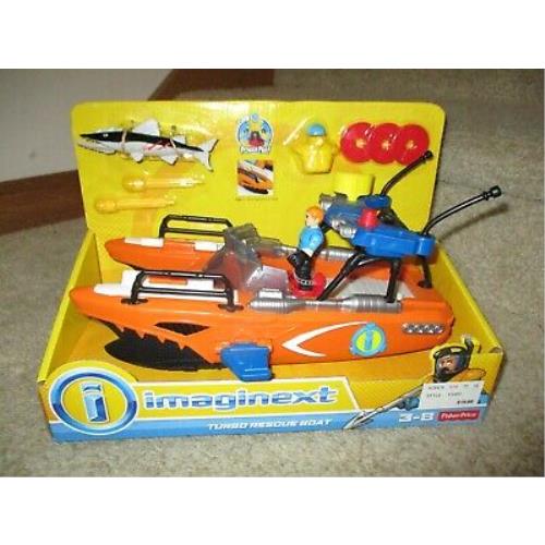 Fisher Price Imaginext Deep Sea Rescue Boat Turbo Barracuda Ocean Bite