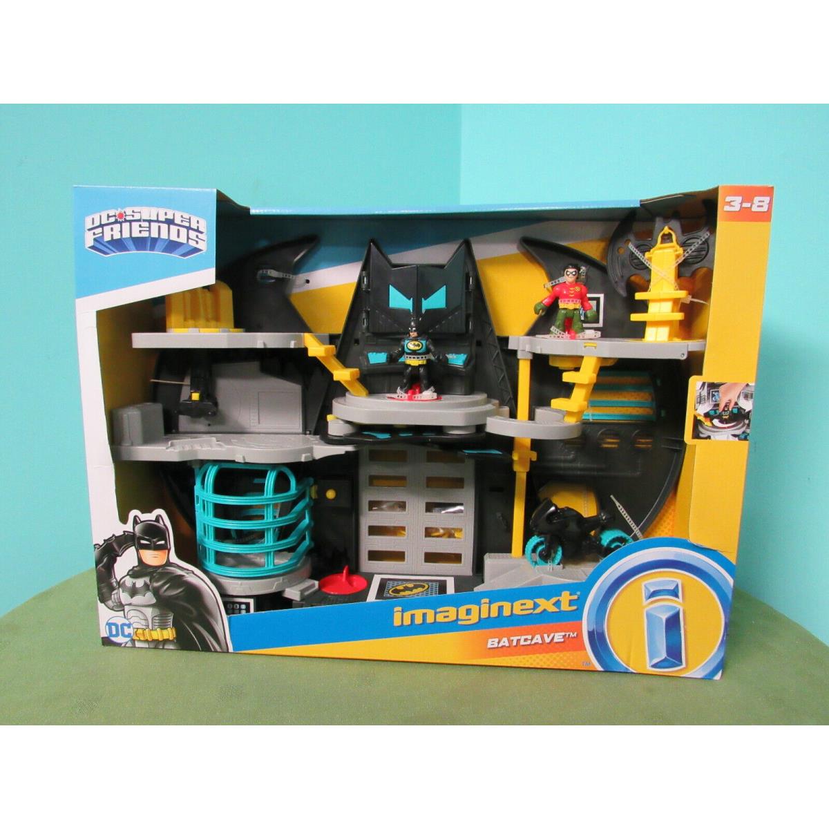Fisher Price Imaginext DC Comics Super Friends Batcave Computer Figure Playset