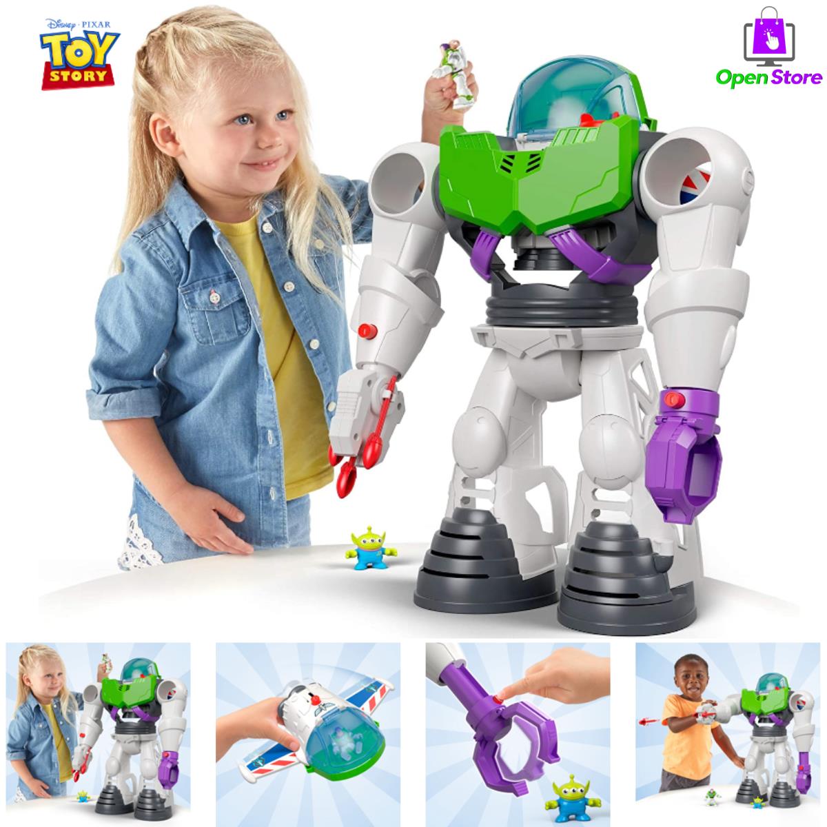 Fisher Price Disney Pixar Toy Story Buzz Lightyear Robot Playset Play Kids