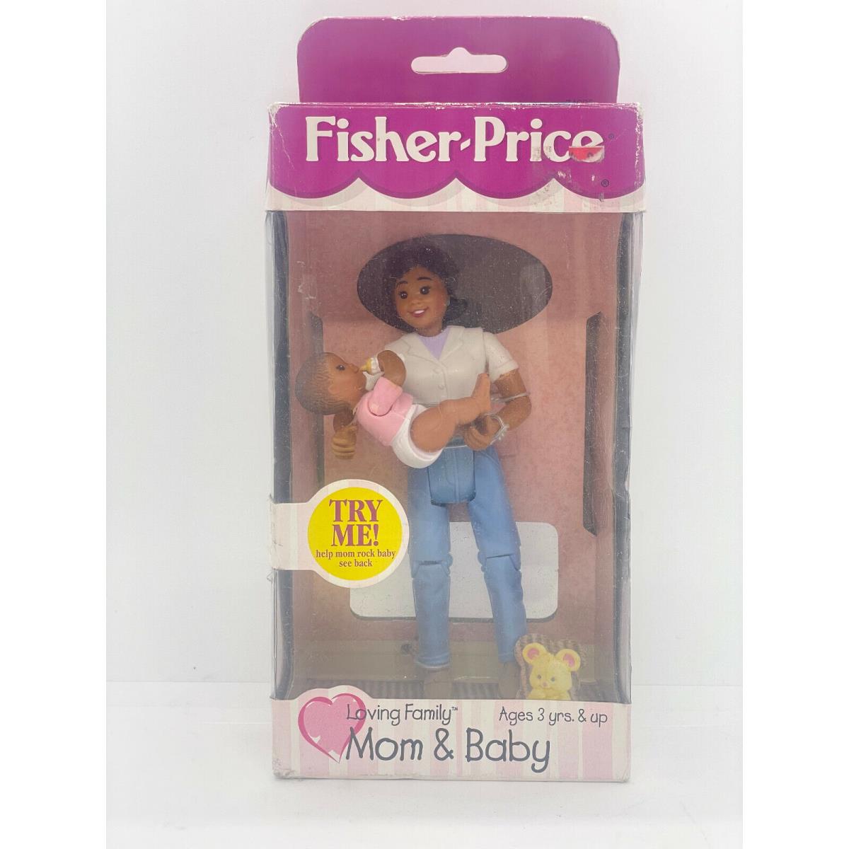 Fisher Price Loving Family Dollhouse African American Dolls 1999 Mom Baby