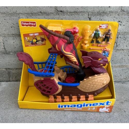 Imaginext Castle Dragon World Fortress Serpent Pirate Ship 2009 Box Set Toy