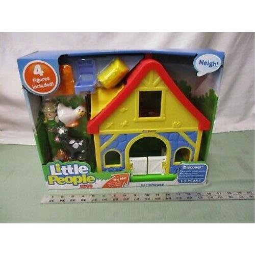 Fisher Price Little People Farmhouse Rare Toy Play Fun Barn Animals Farmer Hay