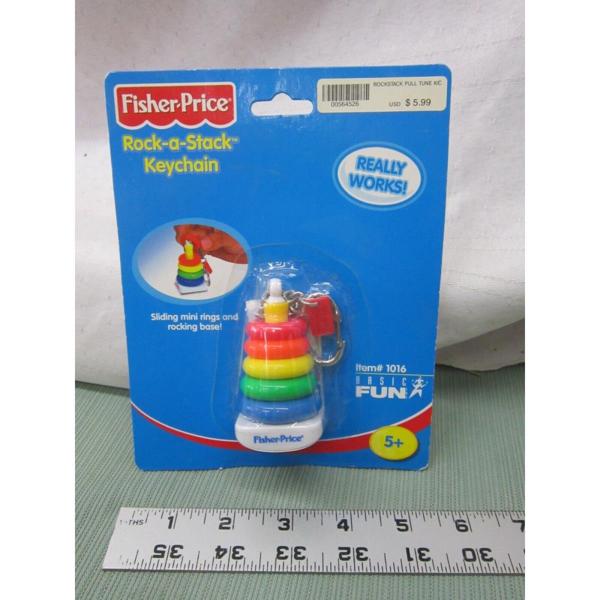 Fisher Price Basic Fun Rock-a-stack Keychain Really Works Toy Set Miniature Part