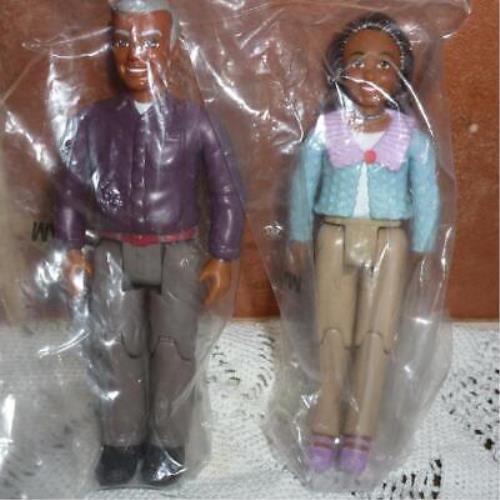 Fisher Price Loving Family African American Grandpa and Grandma Dolls