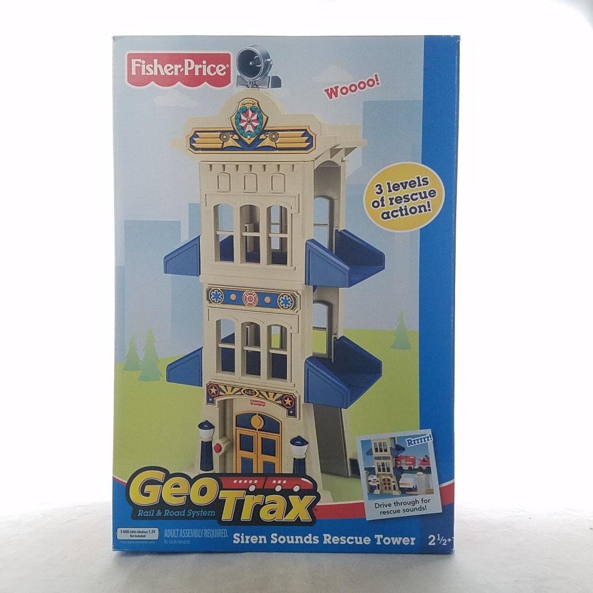 Fisher Price Geotrax - Rare 2007 Retired Rescue Tower Train Christmas Train Set