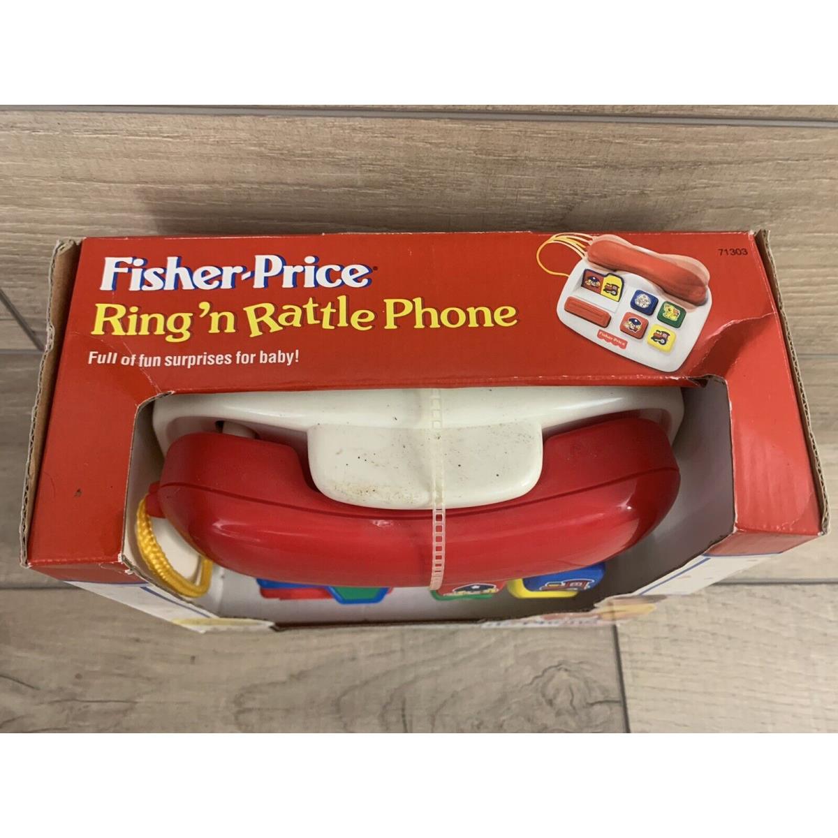 Vintage Fisher Price Ring n Rattle Phone Toy 1998 - See Details