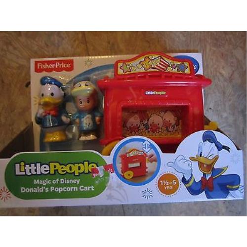 Fisher Price Little People Magic Of Disney Donald Popcorn Cart Fence Eddie