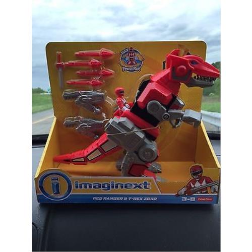 Fisher-price Power Rangers Imaginext Mighty Morphin Red Ranger T-rex Zord Toy