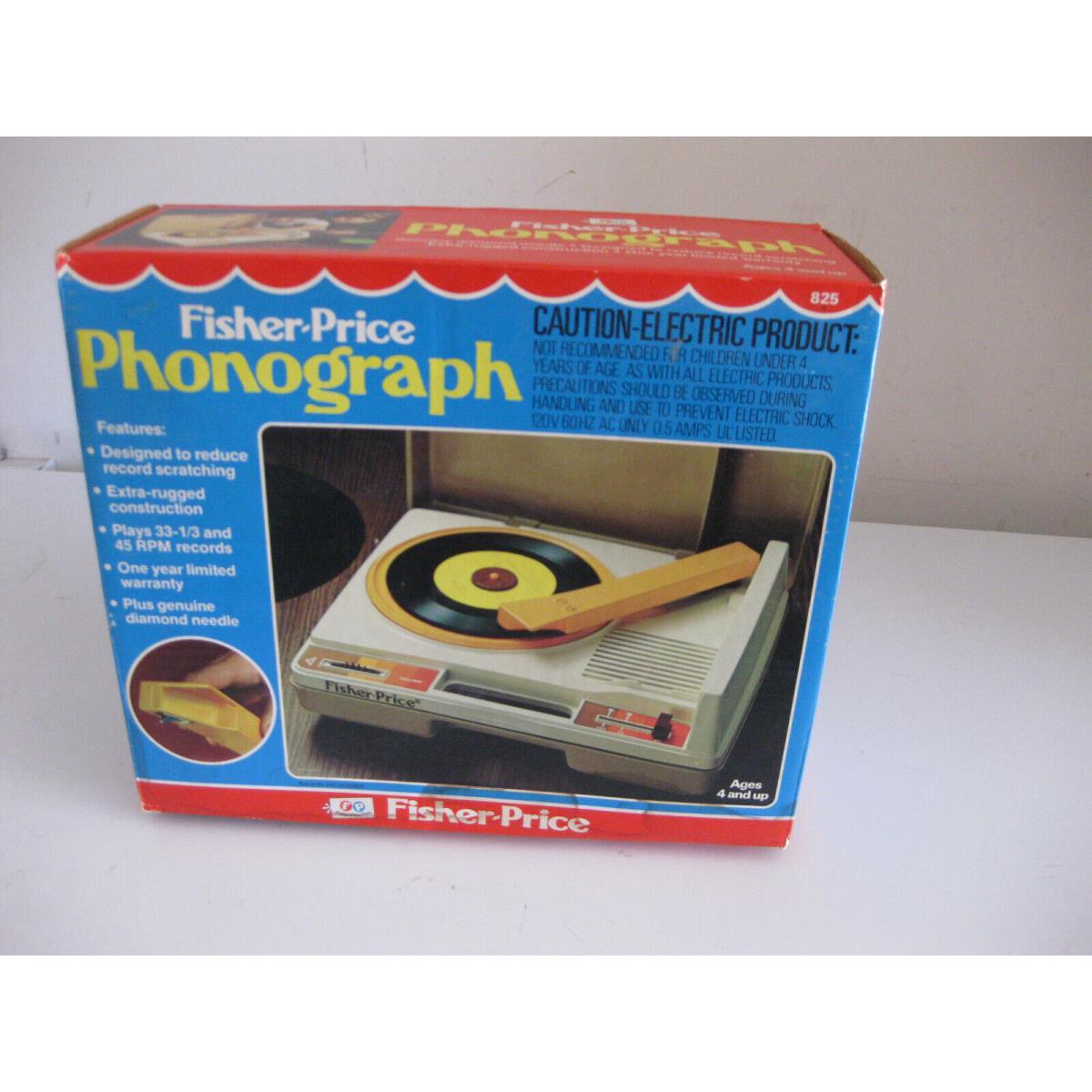 1982 Vintage Fisher Price Phonograph Box Never Played