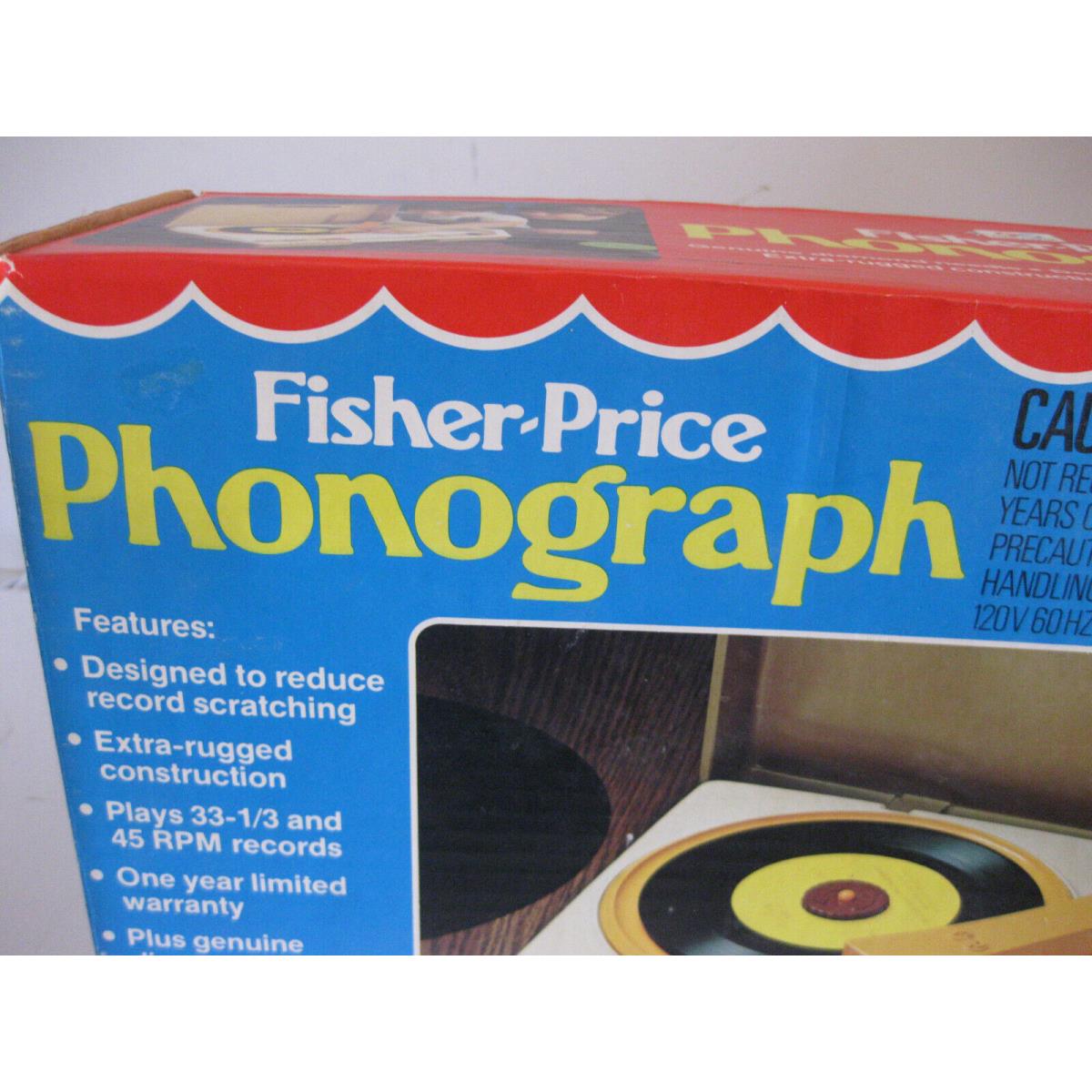 1982 Vintage Fisher Price Phonograph Box Never Played