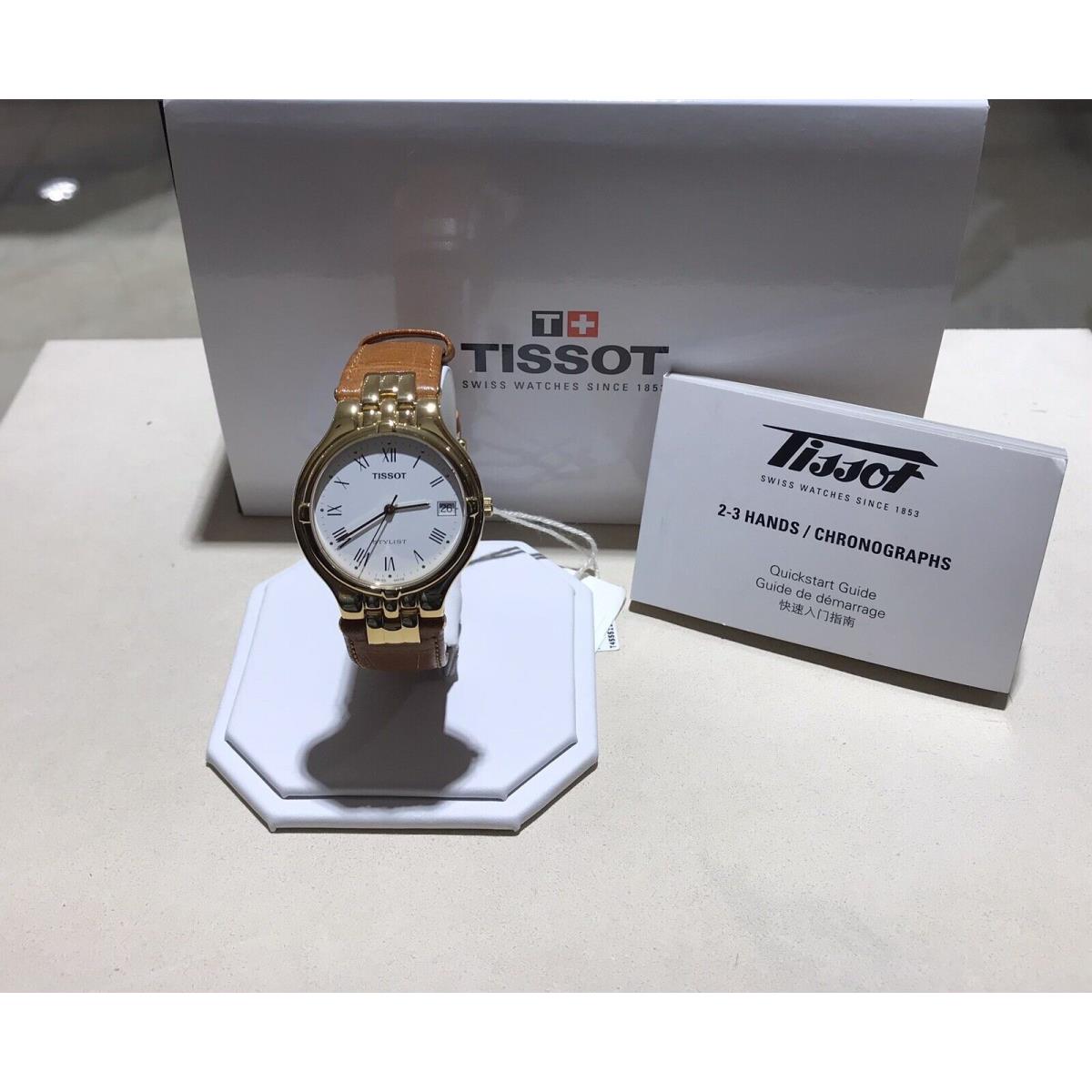 Tissot Stylist Watch 34mm Tan Leather Strap