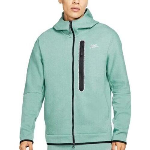 Nike Sportswear Tech Fleece Full Zip Green Jacket DR9150-361 Men`s Sizes S - XL