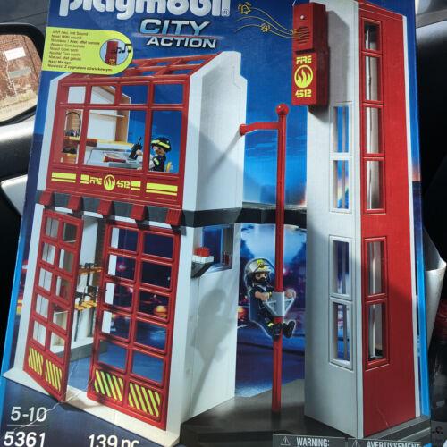 Playmobil 5361 Fire Station with Alarm City Action Fire Brigade Set