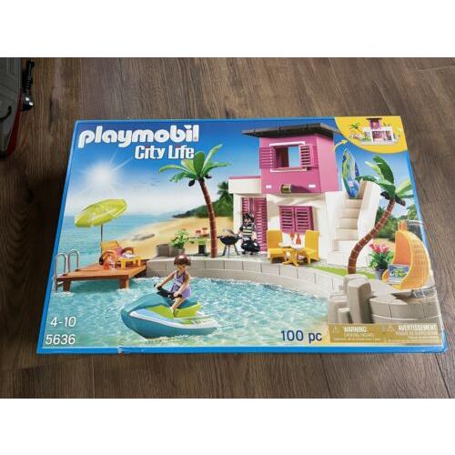 Playmobil Luxury Beach House Playset Building Toy 5636