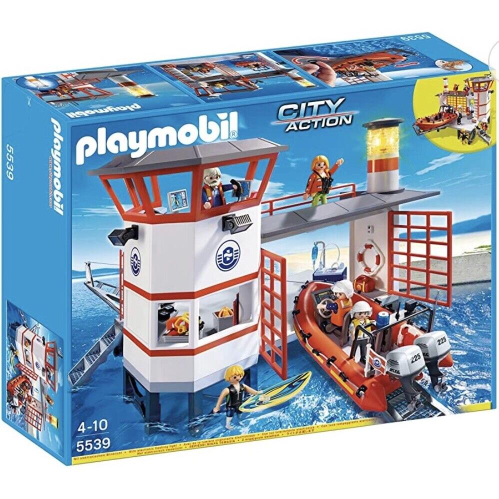 Playmobil Coast Guard with Lighthouse Play Set City Action 5539 Rare