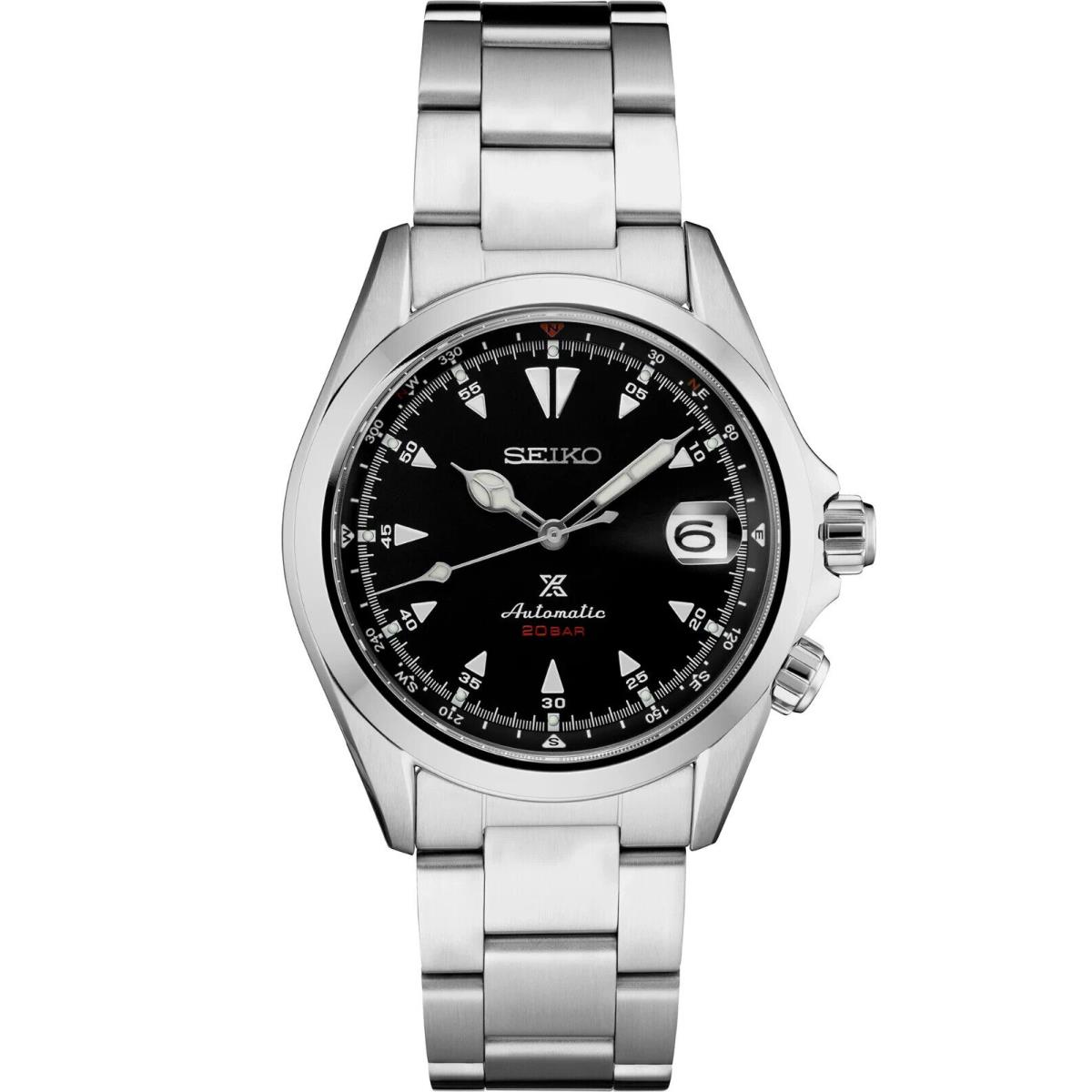 Seiko Prospex Alpinist Black Dial Stainless Steel Men`s Watch SPB117