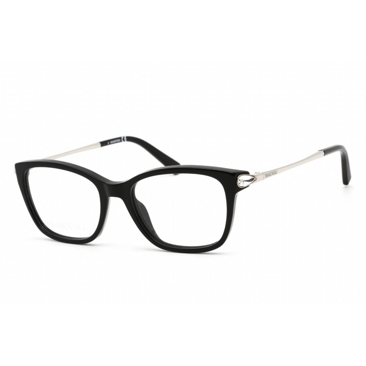 Swarovski Women`s Eyeglasses Shiny Black Cat Eye Plastic Frame SK5350 001