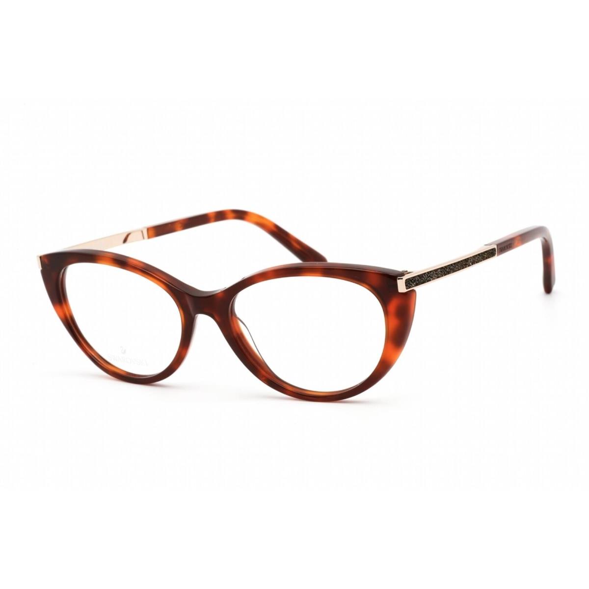 Swarovski Women`s Eyeglasses Dark Havana Cat Eye Plastic Frame SK5413 052