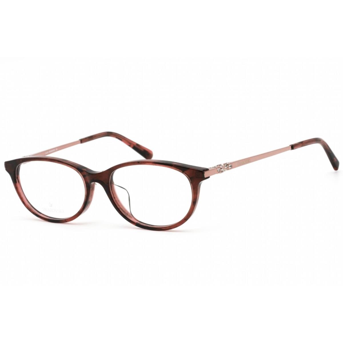 Swarovski Women`s Eyeglasses Shiny Bordeaux Oval Plastic Frame SK5294-D 069