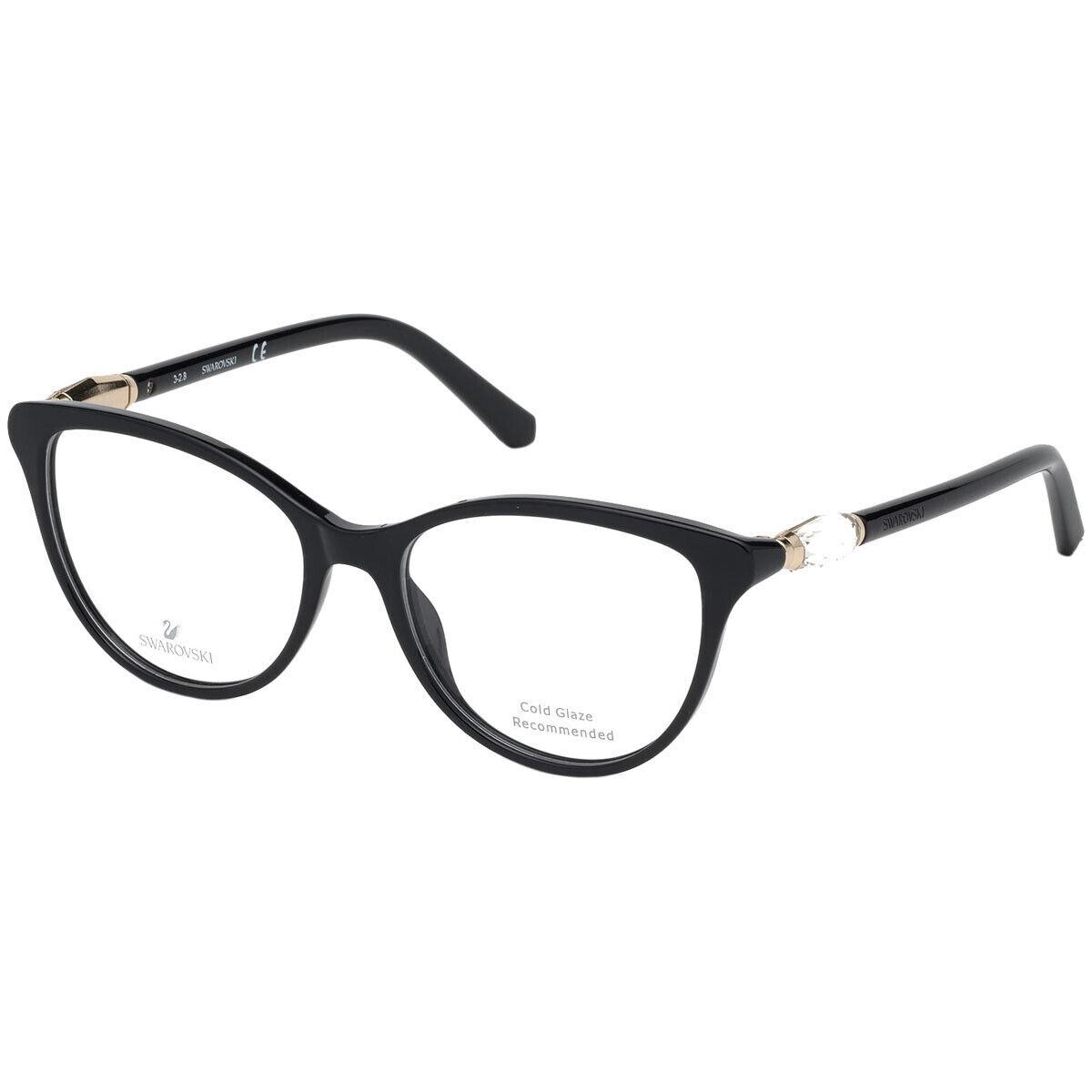 Swarovski SK 5311F 001 Eyeglasses Shiny Black Frame 52mm