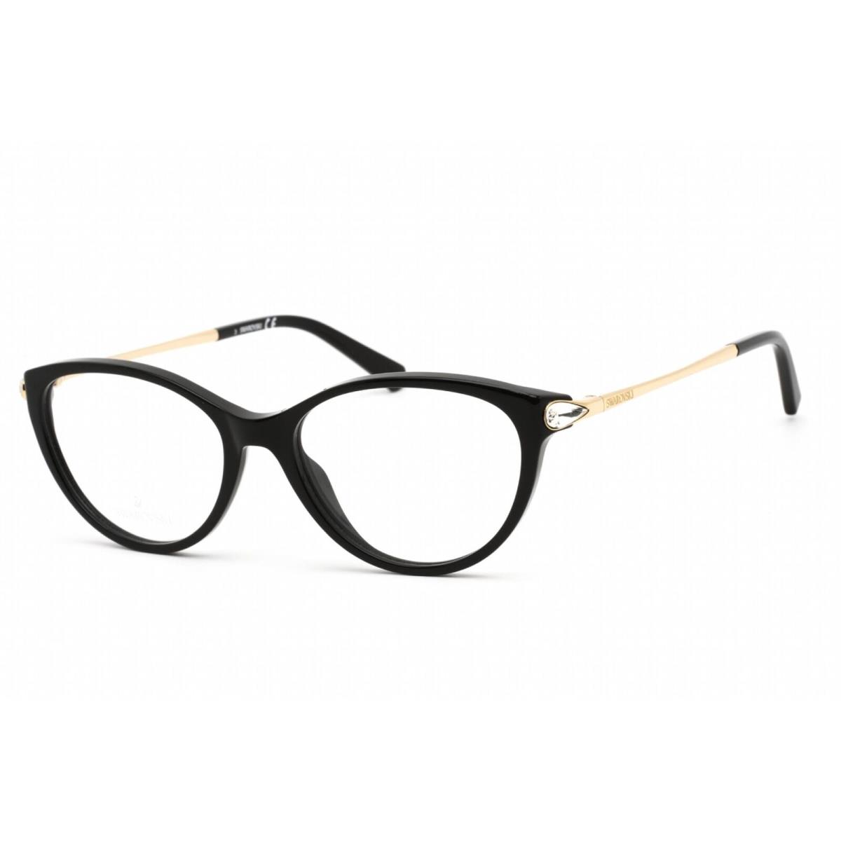 Swarovski Women`s Eyeglasses Shiny Black Cat Eye Plastic Frame SK5349/V 001