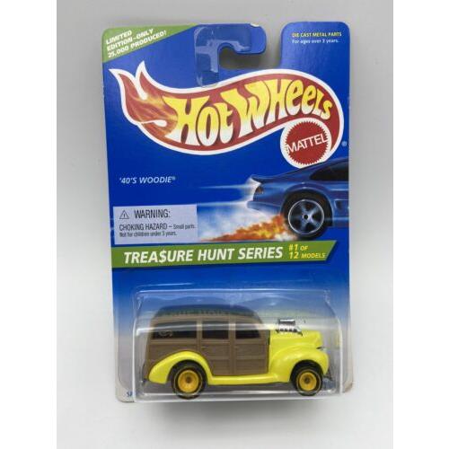 Hot ‘40’s Woodie Wheels Treasure Hunt Series 40 s Woodie 1 of 12 Cars 1/64