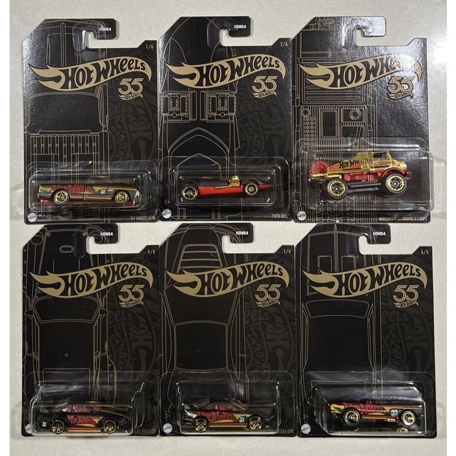 2023 Hot Wheels Pearl Chrome 55th Anniversary Mix 2 Full Set with Chase