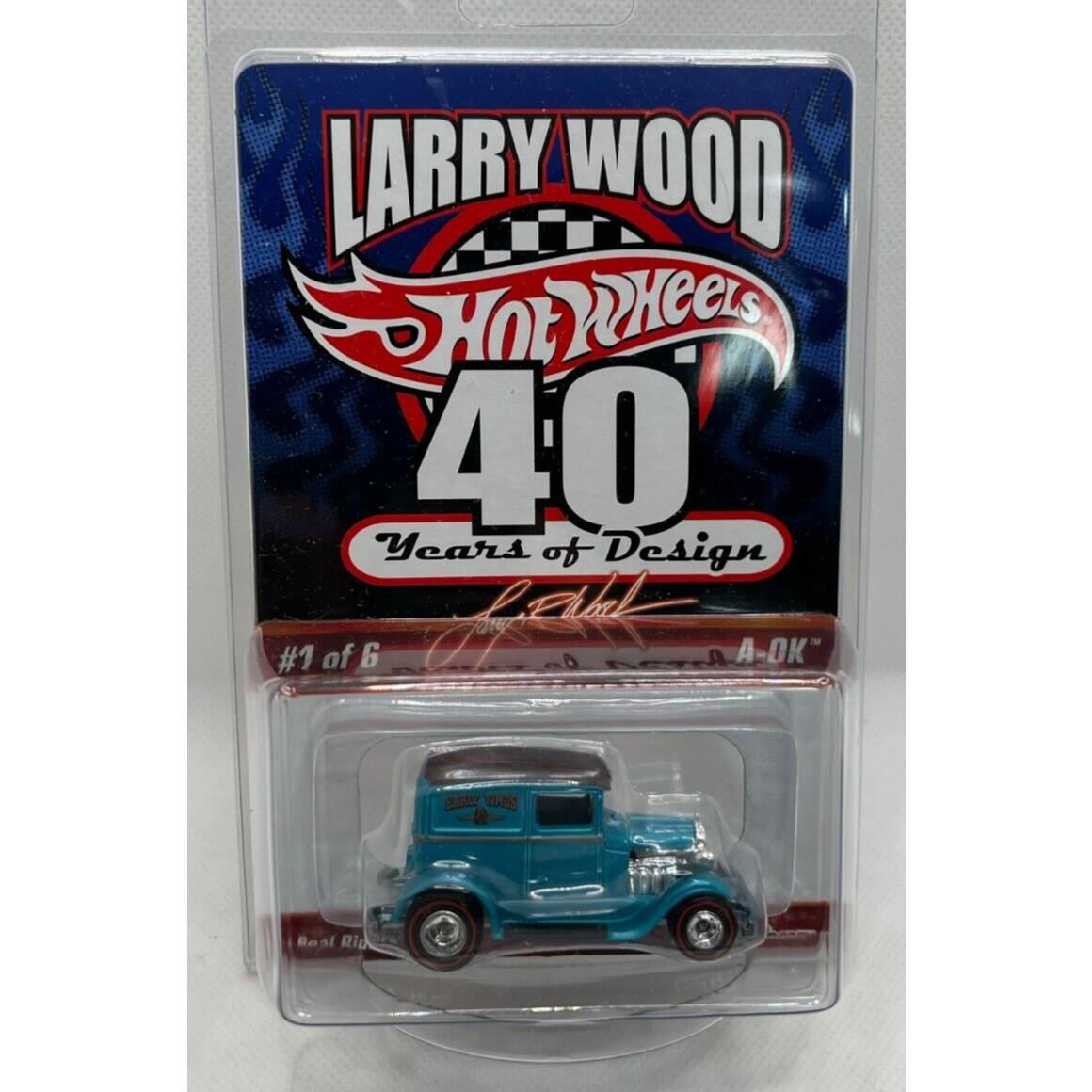 Hot Wheels A-ok Larry Woods 40 Years OF Design 1/6 Real Riders Redlines
