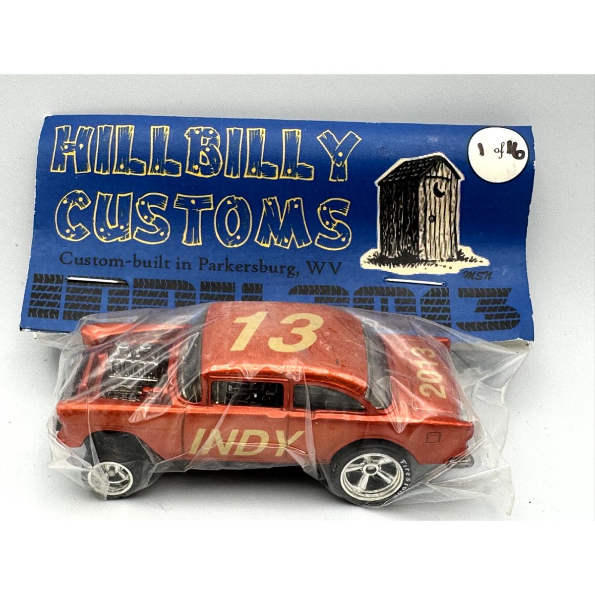 Hot Wheels Hillbilly Customs 1955 Chevy Bel Air Gasser 2013 Indy Show 1:64