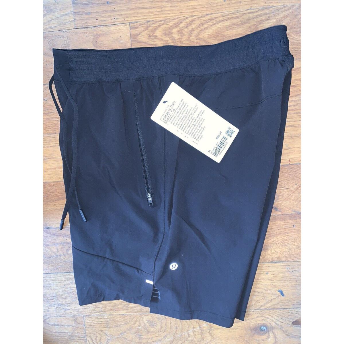 Lululemon License to Train Linerless 7 Gym Shorts - Men`s Medium Black
