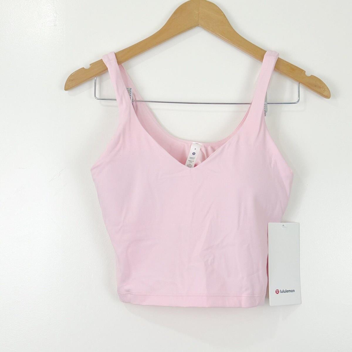 Lululemon Align Cropped Tank Top Strawberry Milkshake Size 8