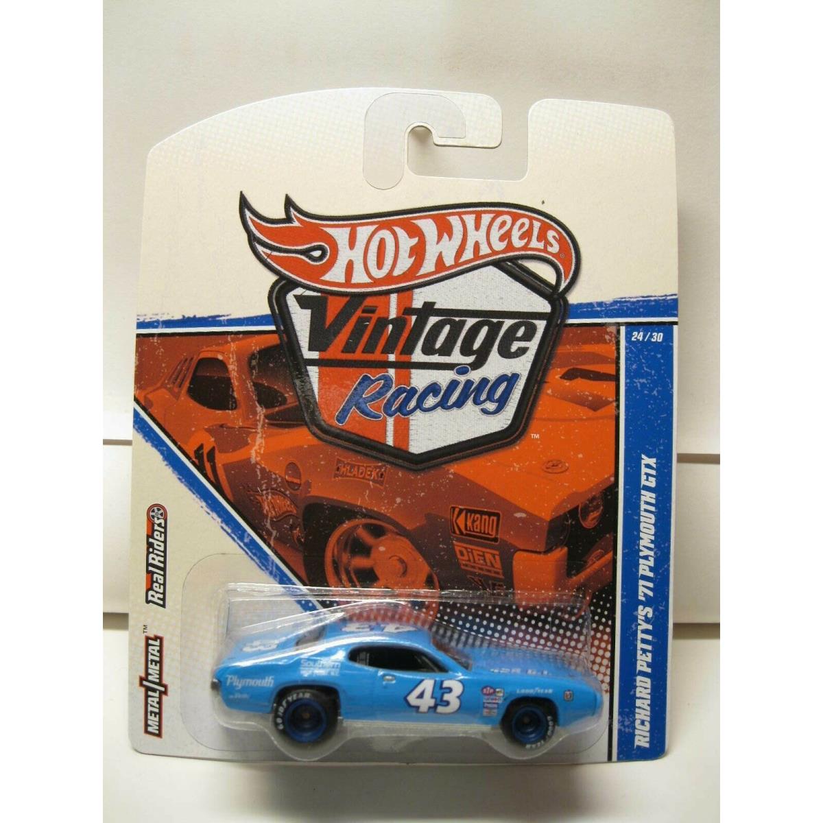 Hotwheels 2010 Vintage Racing Richard Petty.s 1971 Plymouth Gtx Nice