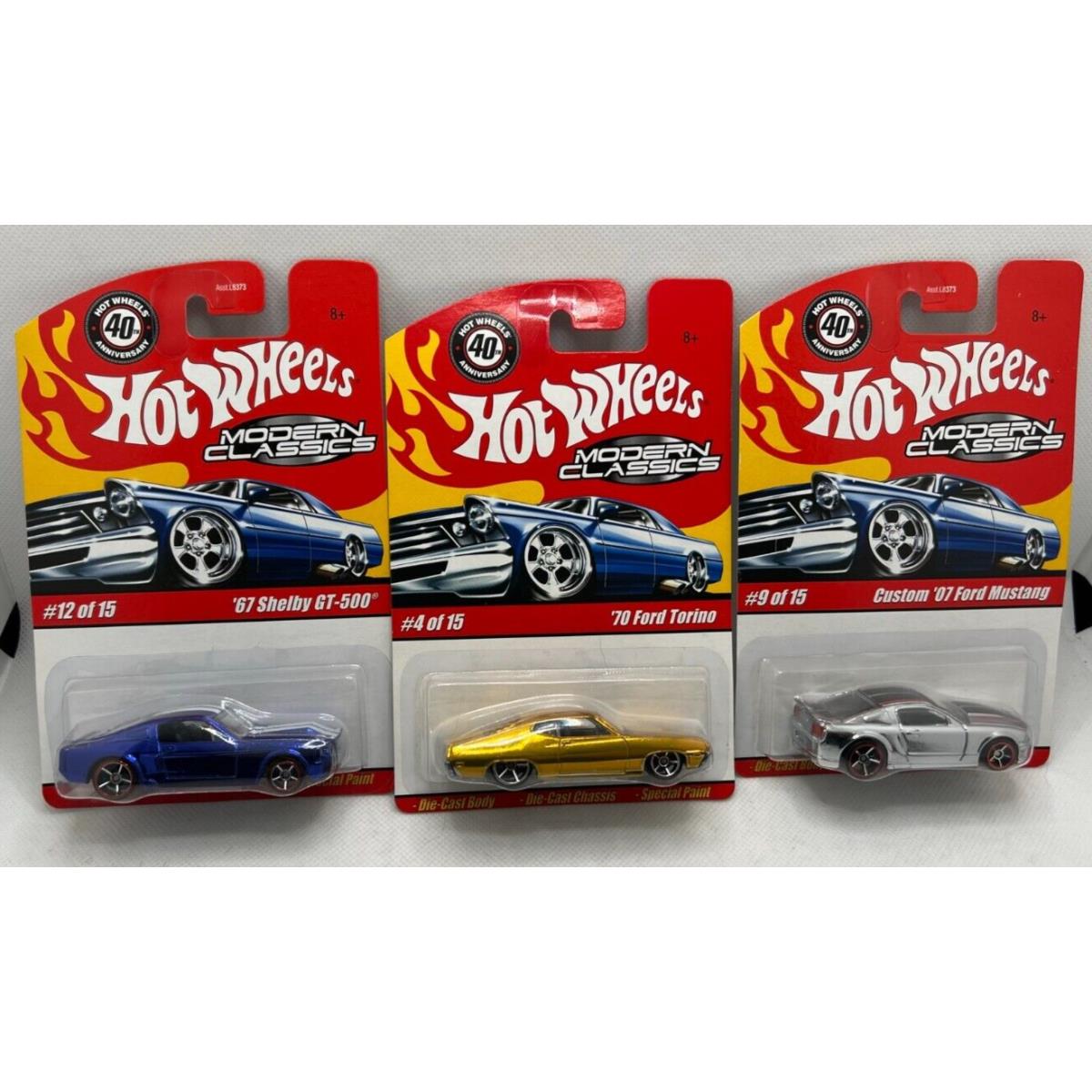 Hot Wheels Modern Classics `67 Shelby GT500 Ford Torino and `07 Mustang