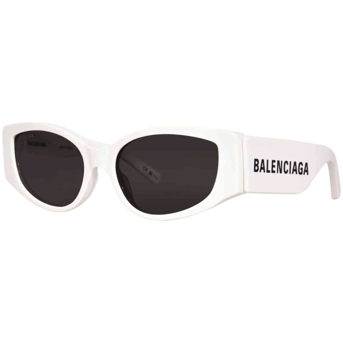 Balenciaga BB0258S 003 Sunglasses Women`s White/grey Lenses Cat Eye Style 58mm