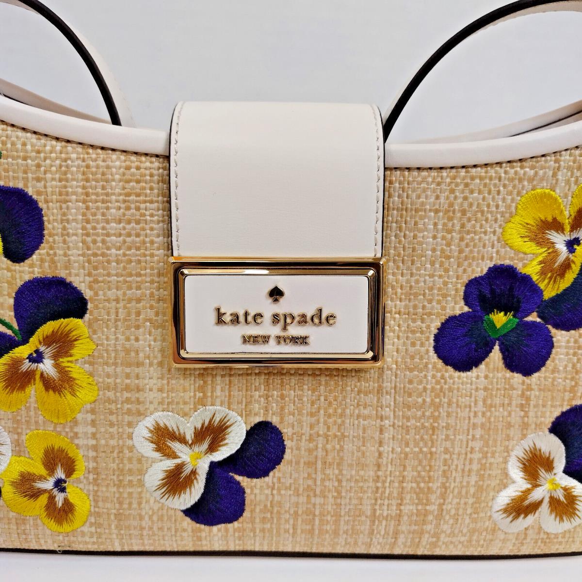 kate spade, Bags, Kate Spade Reegan Pansy Toss Floral Printed Leather  Bucket Bag