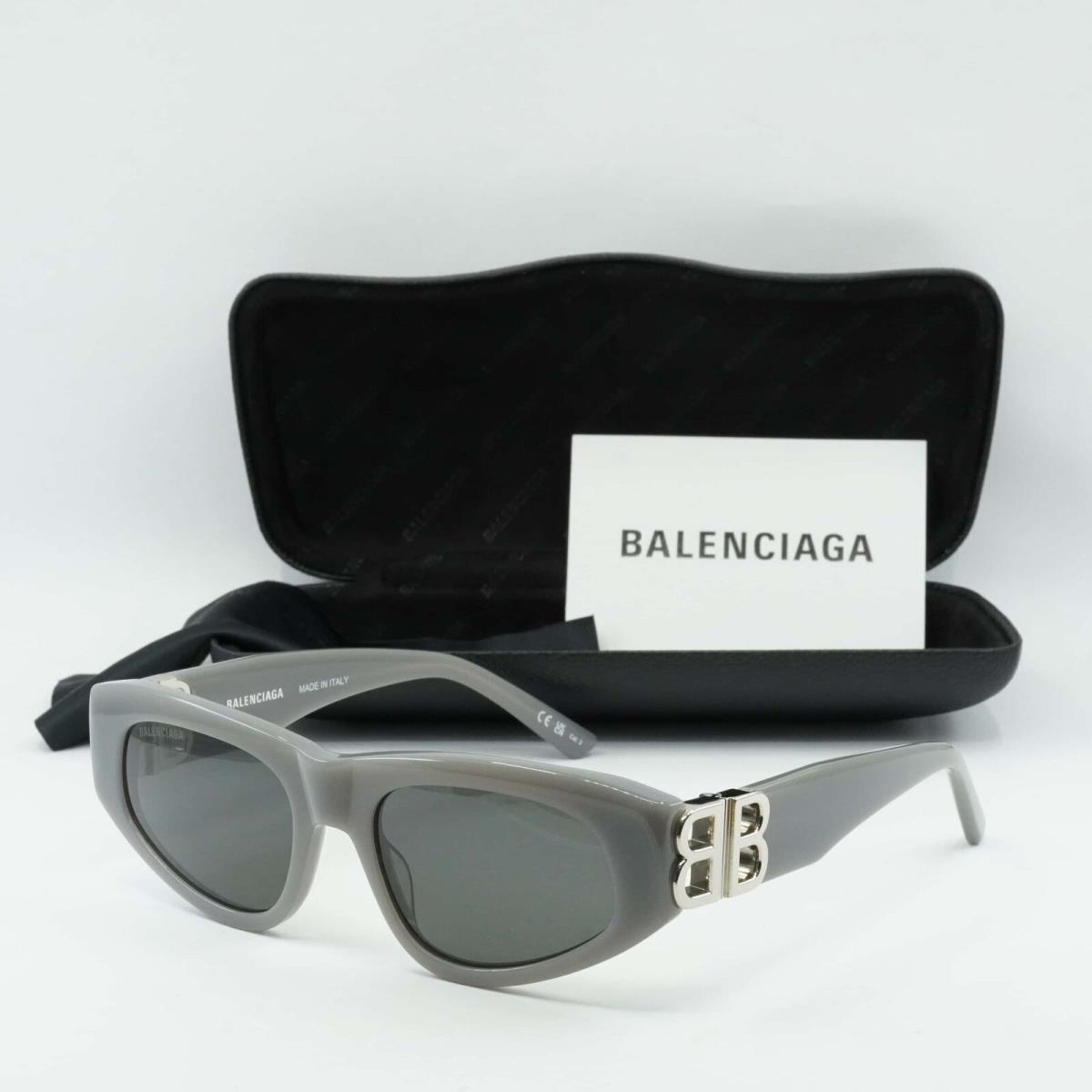 Balenciaga BB0095S 015 Gray/silver/gray 53-19-135 Sunglasses