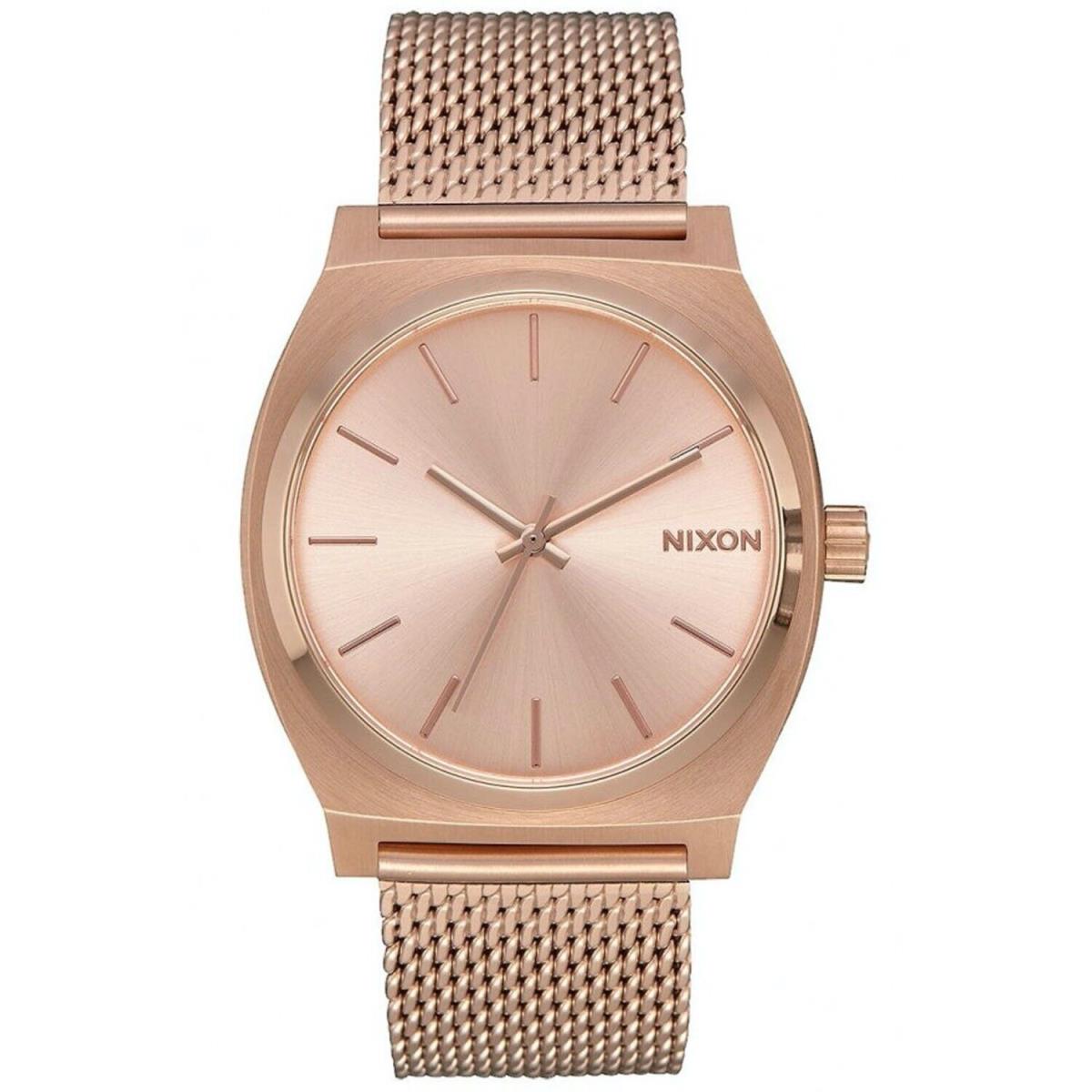 Nixon Time Teller Milanese Rose Gold Watch 38mm A1187 897