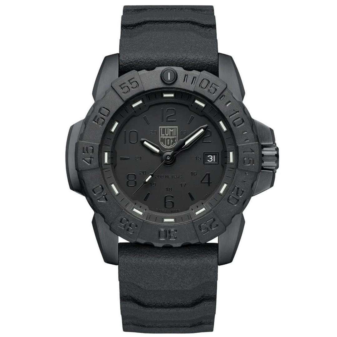 Luminox Navy Seal XS.3251.BO.CB 45mm Blackout Steel Rubber Pvd Quartz Watch