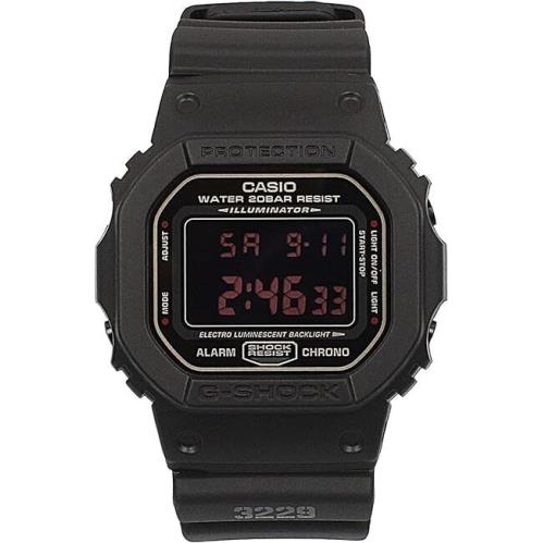 Casio G-shock Digital 5600 Series 48.9 mm Matte Black Resin Case with